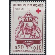 France B347 MH 1960 issue; 2 top perfs missing gum (ak7185)