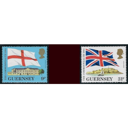 Guernsey 279-80 MNH 1984 Flags (ak7223)