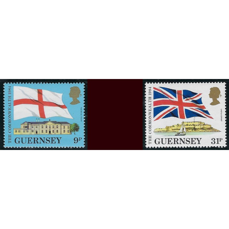 Guernsey 279-80 MNH 1984 Flags (ak7223)