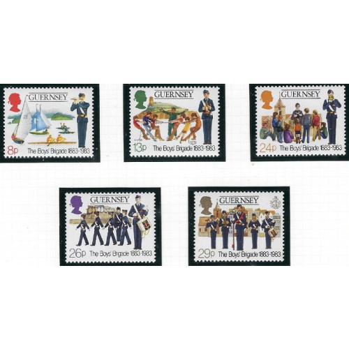 Guernsey 255-59 MNH 1983 The Boys Brigade (ak7286)
