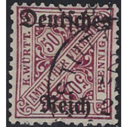 Germany Wurttemberg O182 Used 1920 issue; short perf (ak7334)