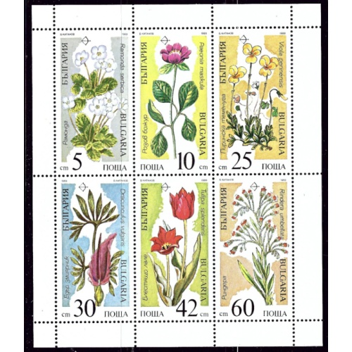 Bulgaria 3397a MNH 1989 Endangered Plant Species (ak7348)