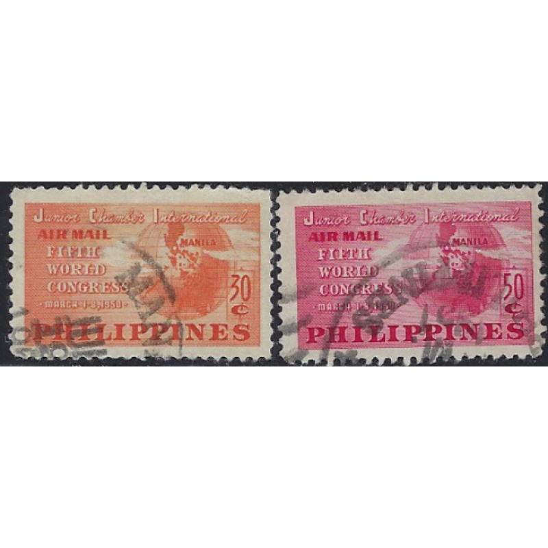 Philippines C68-69 Used 1948 set (ak7382)