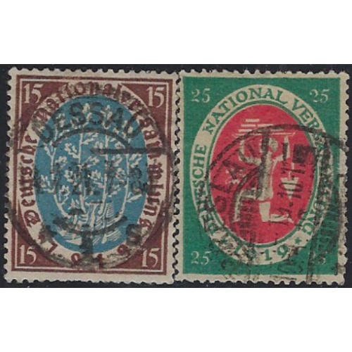 Germany 106-07 Used 1919-20 issues (ak7401)