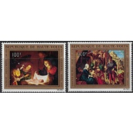 Burkino Faso C127-28 MNH 1972 Christmas (ak7434)