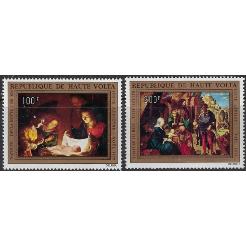 Burkino Faso C127-28 MNH 1972 Christmas (ak7434)