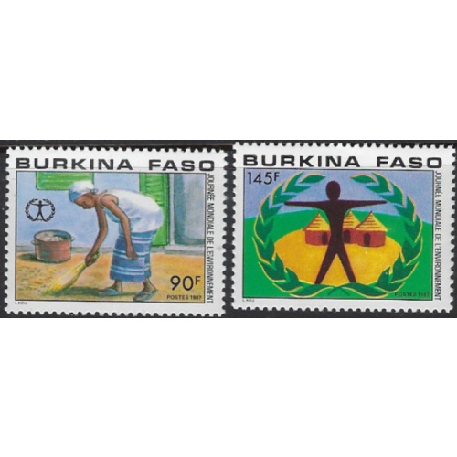 Burkino Faso 807-08 MNH 1987 World Environment Day (ak7438)