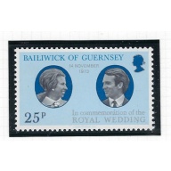 Guernsey 90 MNH 1973 Princess Anne Wedding (ak7471)