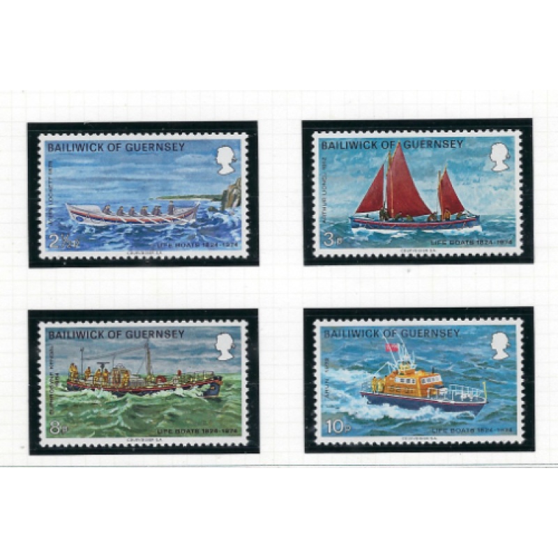 Guernsey 91-94 MNH 1974 Boats (ak7472)