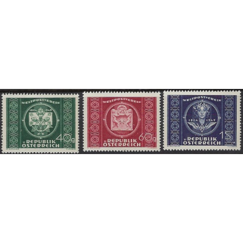 Austria 565-67 MNH 1949 UPU 75th Anniversary (ak7485)