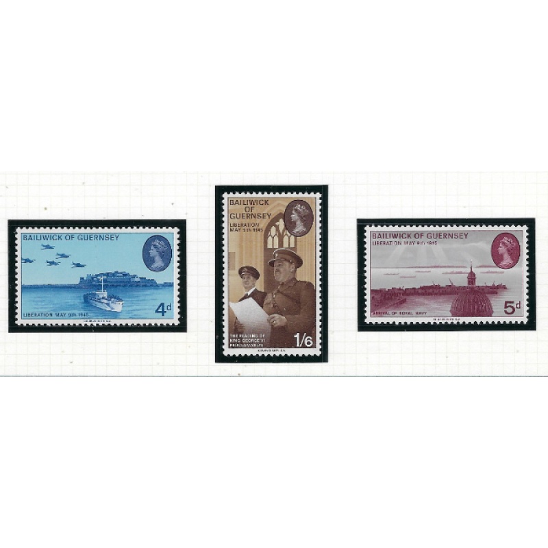 Guernsey 30-32 MNH 1970 Liberation 1945 Anniversary (ak7498)
