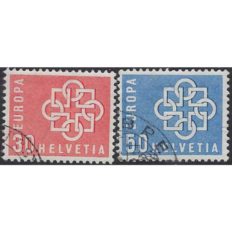 Switzerland 374-75 Used 1957 set (ak7532)