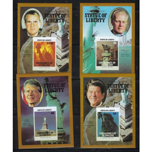 St Vincent Grenadines 550-58 MNH 1986 Statue of Liberty (ak7620)
