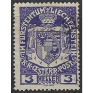 Liechtenstein 4 Used 1917 issue (ak7621)
