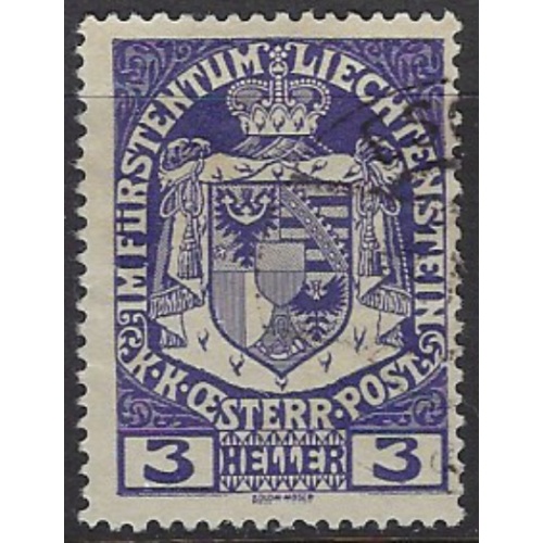 Liechtenstein 4 Used 1917 issue (ak7621)