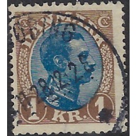 Denmark 128 Used 1922 issue; missing perfs (ak7662)