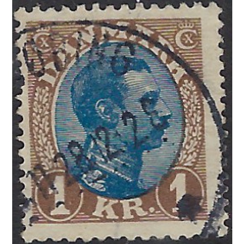 Denmark 128 Used 1922 issue; missing perfs (ak7662)