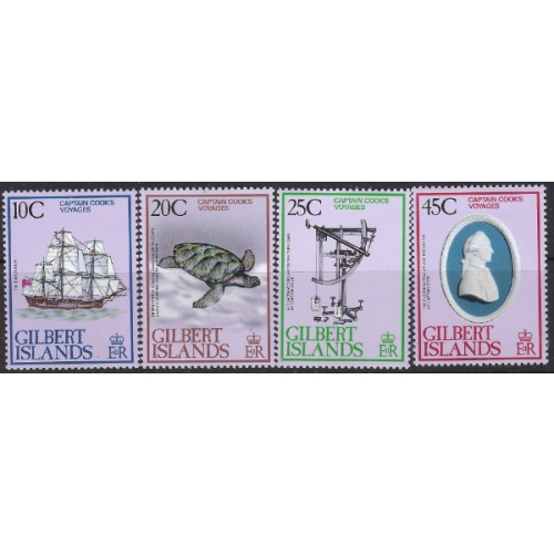 Gilbert Is 321-24 MNH 1979 Capt Cook Issue (ak7663)