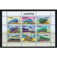 Mongolia 2255Ij MNH 1990 Locomotives sheet (ak7762)