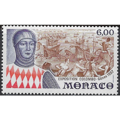 Monaco 1819 MNH 1992 Columbus Expo (ak7797)