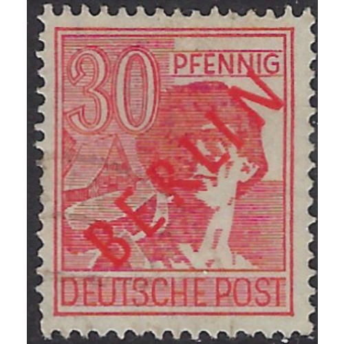 Germany Berlin 9N28 Used 1949 Overprint (ak7813)