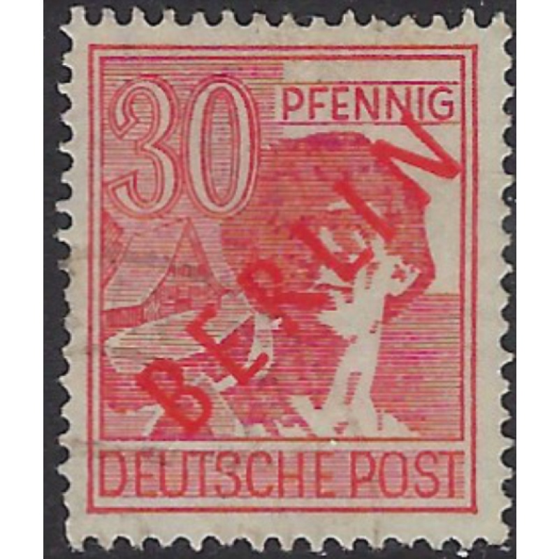 Germany Berlin 9N28 Used 1949 Overprint (ak7813)