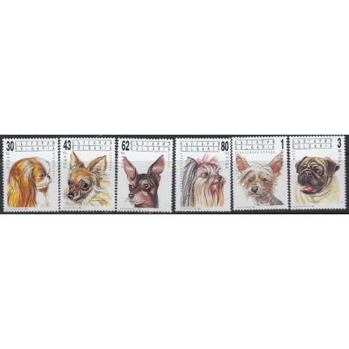 Bulgaria 3635-40 MNH 1991 Dogs (ak7898)