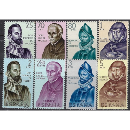 Spain 1316-23 MNH 1965 set (ak7927)