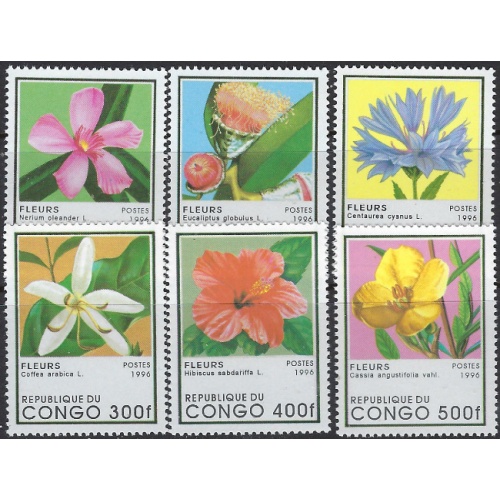 Congo PR 1109-14 MNH 1996 Flowers (ak8010)