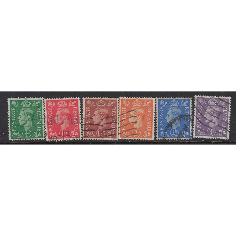 Great Britain 258-63 Used 1941-42 set (ak8013a)