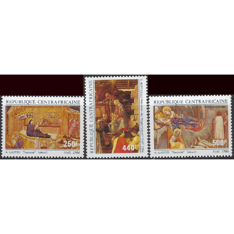 Central Africa Rep C323-25 MNH 1986 Christmas (ak8051)