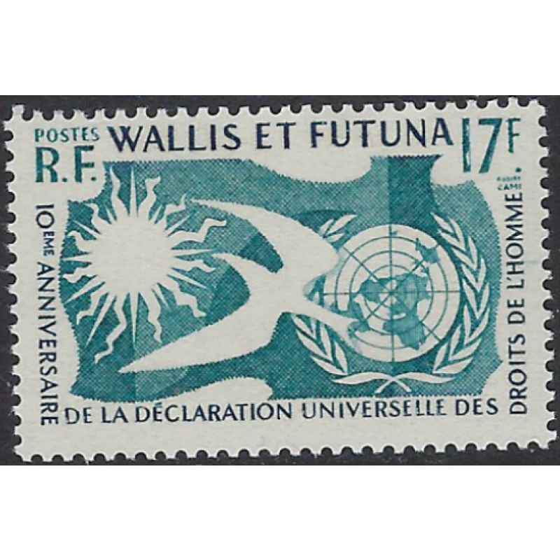 Wallis and Futuna 153 MNH 1958 Human Rights (ak8079)