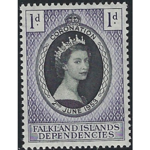 Falkland Is 1L18 MH 1953 QEII Coronation (ak8092)