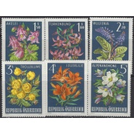 Austria 764-69 MNH 1966 Flowers (ak8103)