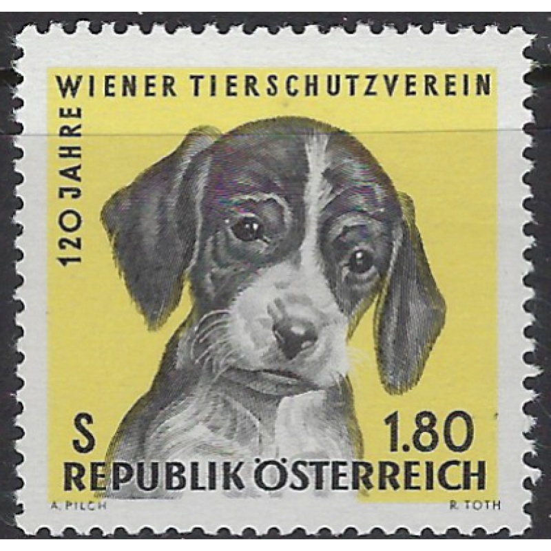 Austria 763 MNH 1966 Puppy (ak8104)