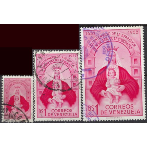 Venezuela 641-43 Used 1952-53 set (ak8157)