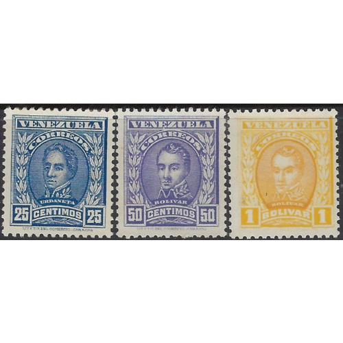 Venezuela 253-55 MLH 1911 issues (ak8167)