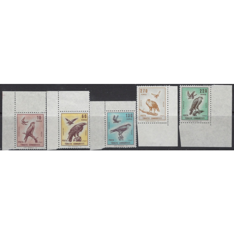 Turkey C44-48 MNH 1967 Birds (ak8202)