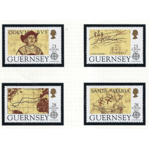 Guernsey 467-70 MNH 1992 Christopher Columbus (ak8221)