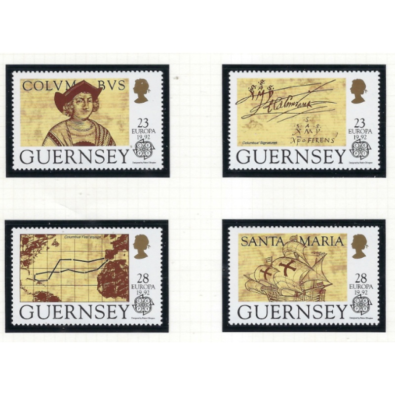 Guernsey 467-70 MNH 1992 Christopher Columbus (ak8221)