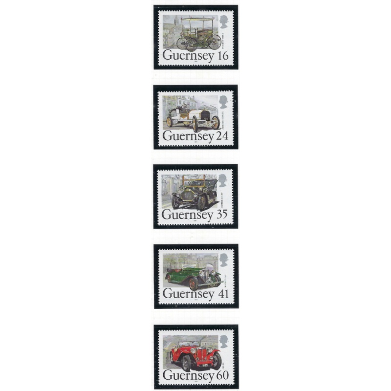 Guernsey 331-35 MNH 1994 Antique Autos (ak8259)