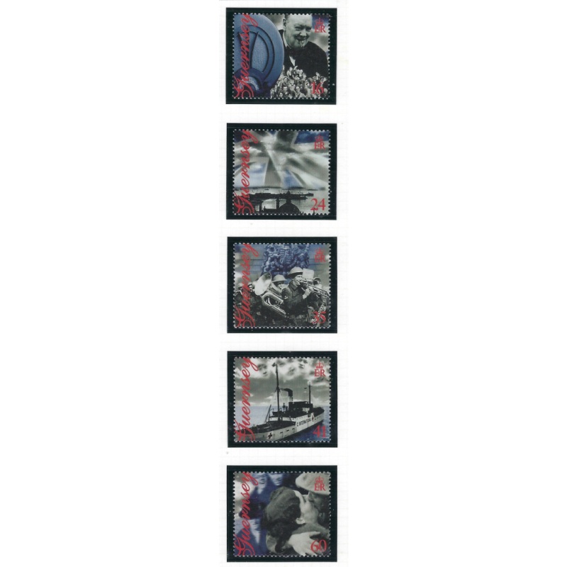 Guernsey 553-57 MNH 1995 50th Anniversary of Liberation (ak8270)