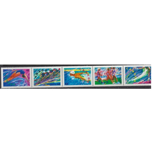 Canada 1418a MNH 1992 Sports folded strip (ak8286)