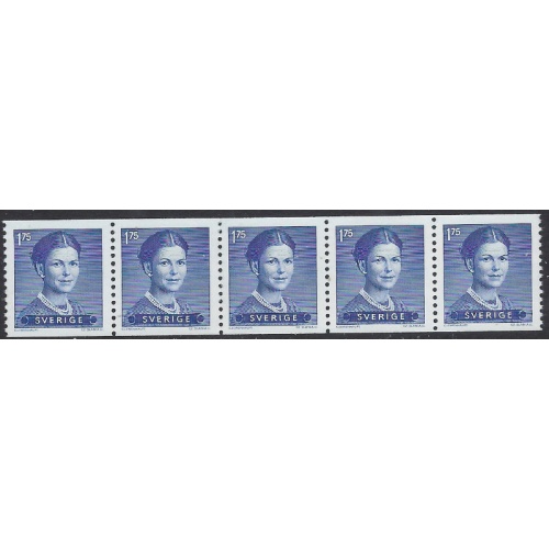 Sweden 1367 MNH 1981 Coil Strip of 5; folded (ak8287)