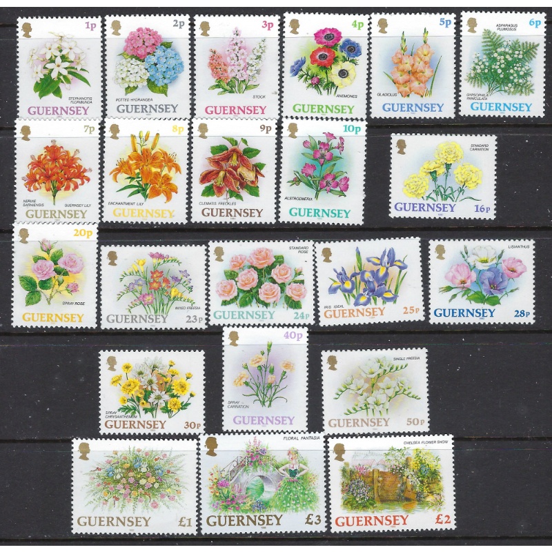 Guernsey 476-47 MNH 1993-96 Flowers (ak8290)