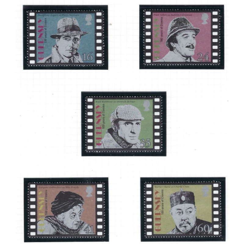 Guernsey 576-80 MNH 1996 Movie Stars (ak8295)