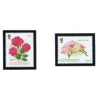 Guernsey 584-85 MNH 1997 Flowers (ak8296)