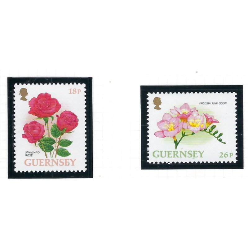 Guernsey 584-85 MNH 1997 Flowers (ak8296)