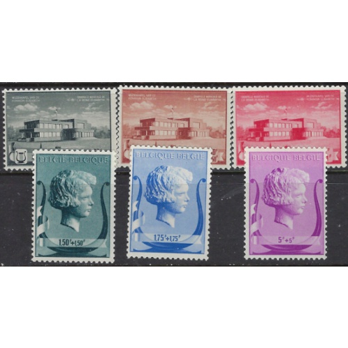 Belgium B273-78 MNH 1940 set; light crease on B275 (ak8313)