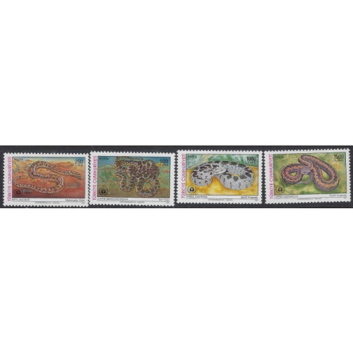 Turkey 2516-19 MH 1991 Snakes (ak8314)